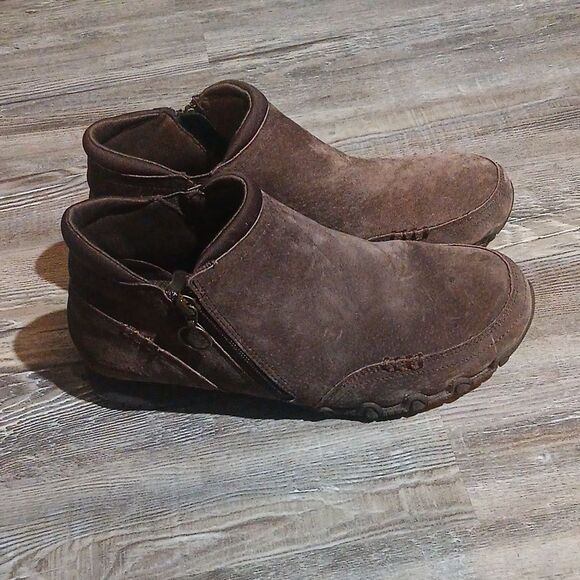 Skechers Wide Fit Air cooled memory foam brown ankle boots Sz  9 NWOT - Picture 5 of 8
